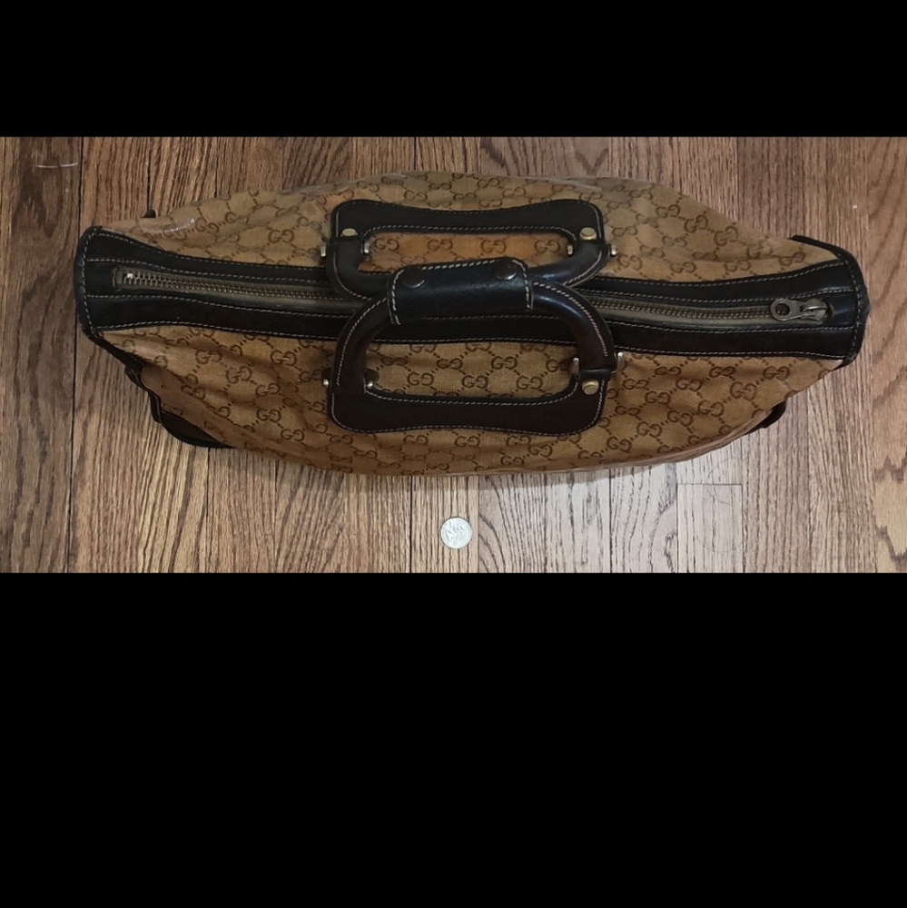 Vintage Gucci Monogram Travel Bag –GG Canvas & Leather Trim $425 OBO - Picture 9 of 11